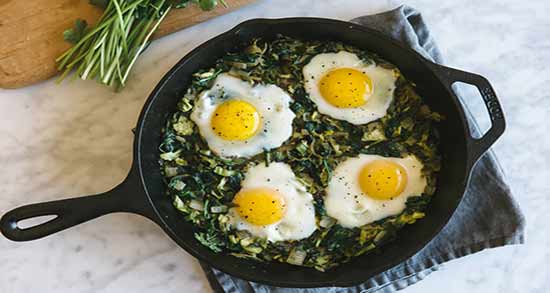 خواص اسفناج با تخمه مرغ ؛ غذای خوشمزه و پرخاصیت با اسفناج و تخم مرغ