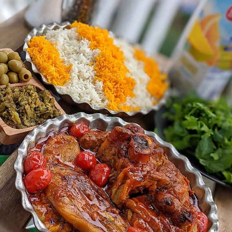 تزیین خورشت بادمجان