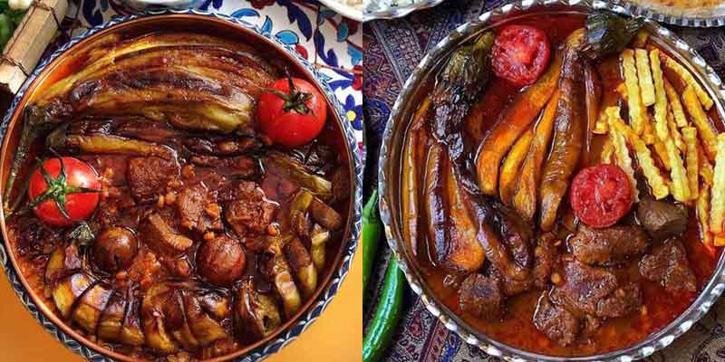 تزیین خورشت بادمجان