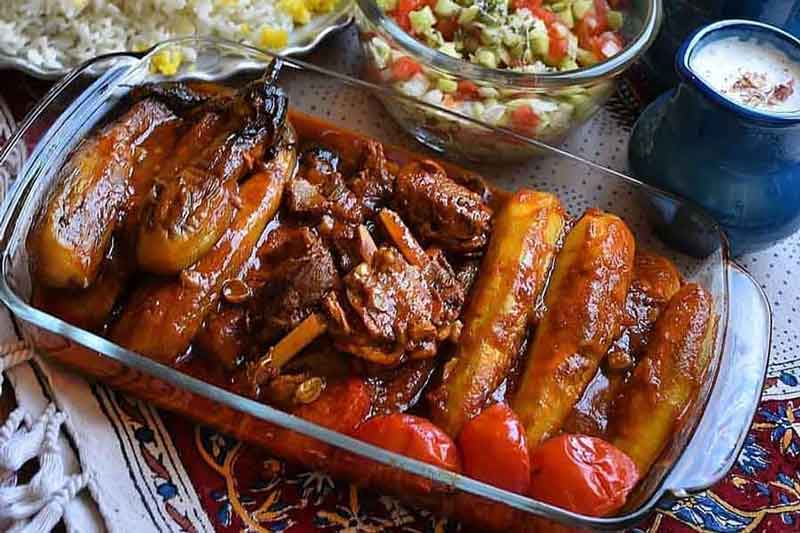 تزیین خورشت بادمجان