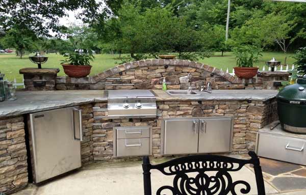 مدل آشپزخانه باز در طبیعت با ایده های شیک ساده و لاکچری