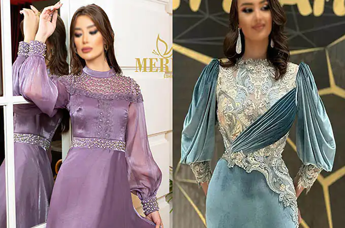 لباس مجلسی بلند پوشیده + جدیدترین مدل های لباس مجلسی مخصوص مراسم مخالط