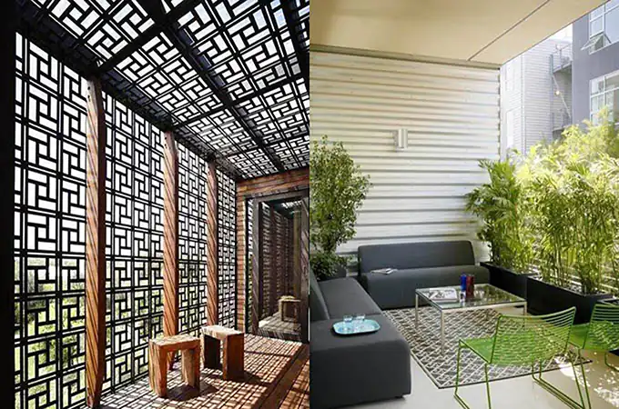 مدل پوشاندن تراس + نمونه های فوق العاده زیبا از پوشاندن تراس به شکلی زیبا