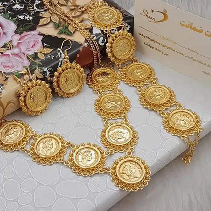 مدل سرویس طلا با سکه + نمونه های خاص از سرویس طلا با سکه با جلوه خاص