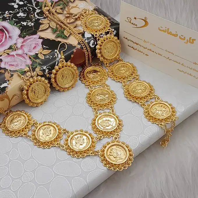 مدل سرویس طلا با سکه + نمونه های خاص از سرویس طلا با سکه با جلوه خاص