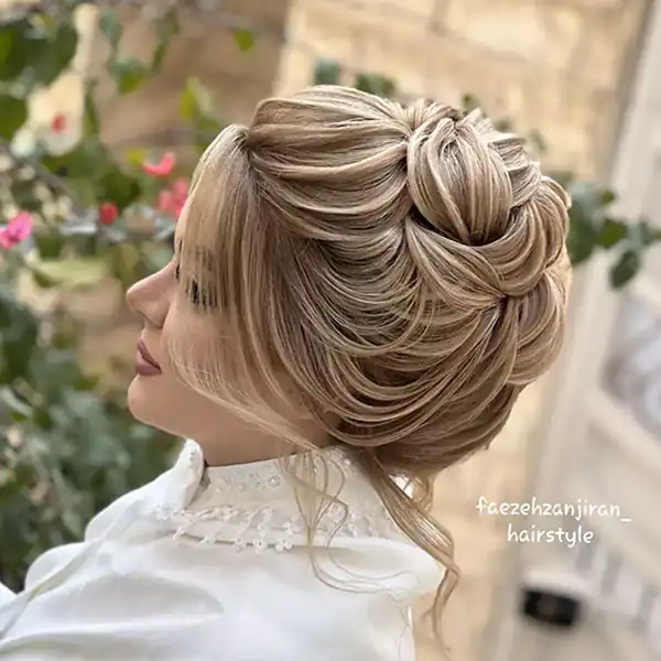 مدل شینیون اروپایی عروس + زیباترین مدل های شینیون عروس به سبک اروپایی مدرن