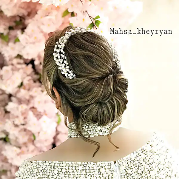 مدل شینیون اروپایی عروس + زیباترین مدل های شینیون عروس به سبک اروپایی مدرن