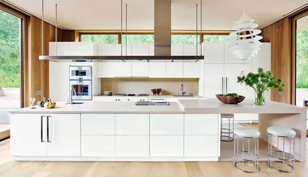 مدل آشپزخانه دو طرف اپن + جدیدترین مدل های اپن آشپزخانه در خانه های لاکچری و به روز